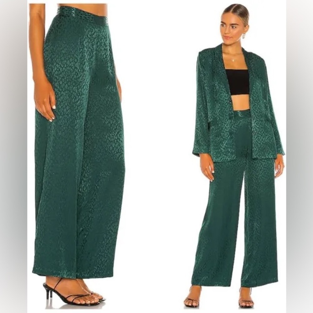 NWT L Space Leopard Harlow Wide Leg Pant in Ultramarine